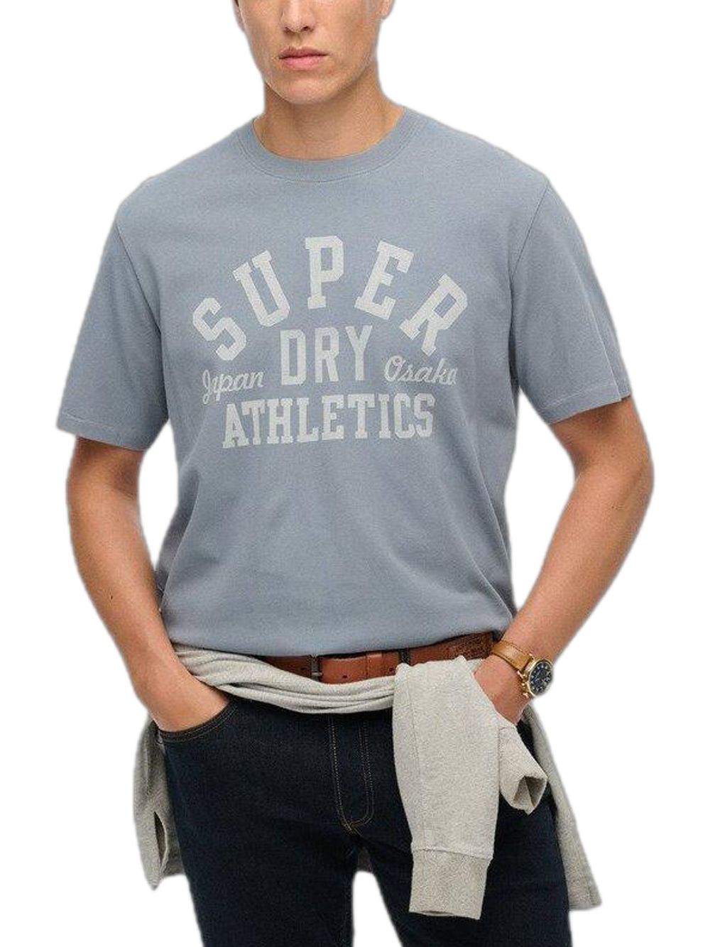 Athletic Essential Tee - Fint Stone Blue Grey — 1