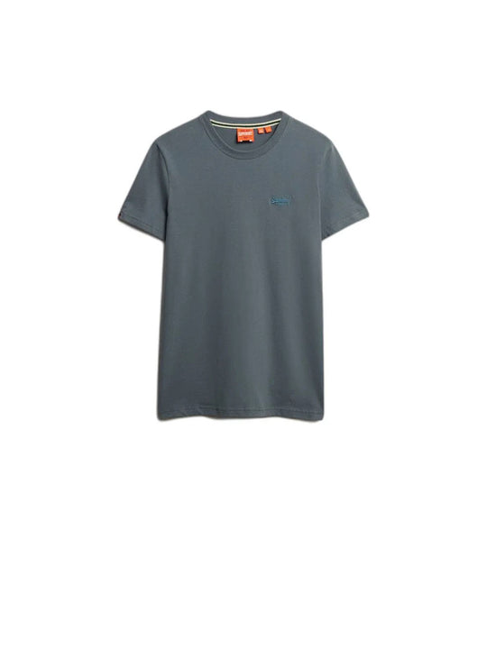 Essential Logo EMB Tee - Stormy Weather Blue