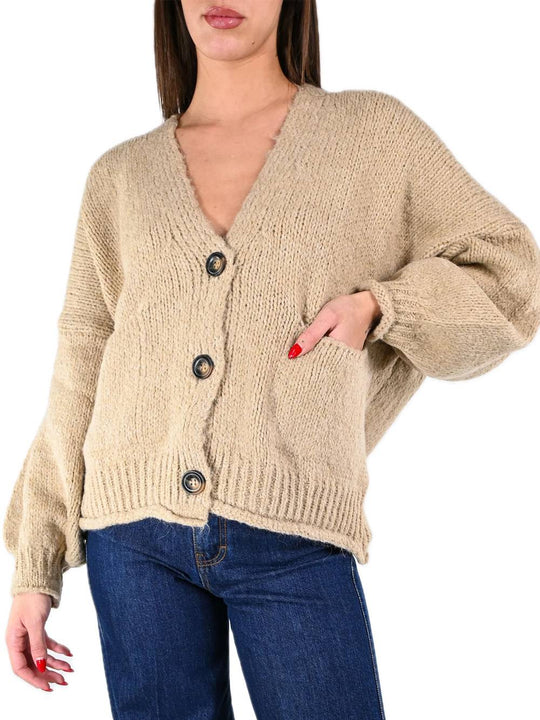 Cardigan 3 Bottoni - Tortora