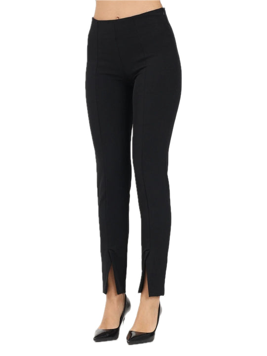 Pantalone Con Spacchetti - Nero