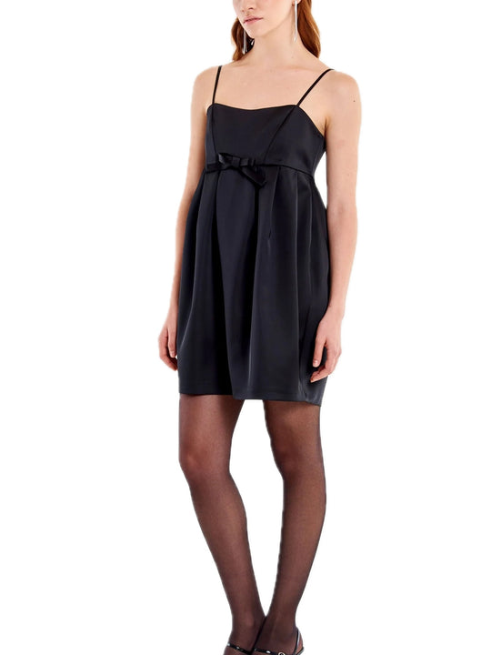 Abito Fiocco Raso - Nero