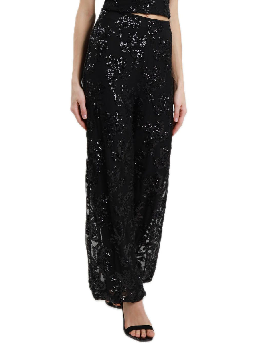 Pantalone Baloon Paillettes - Nero