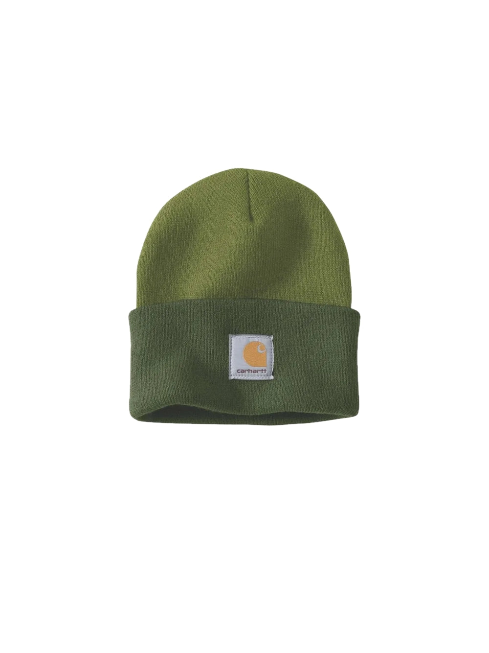Knit Cuffed Two Tone Beanie - Green — 1
