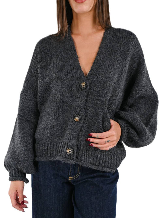 Cardigan 3 Bottoni - Antracite