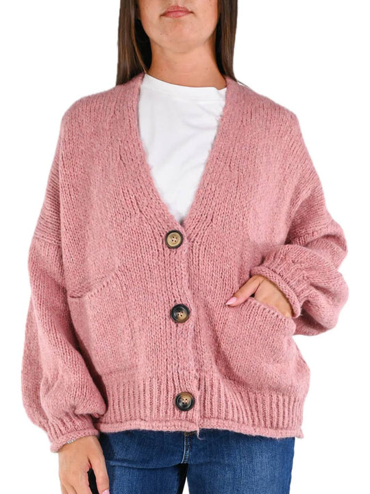 Cardigan 3 Bottoni - Rosa