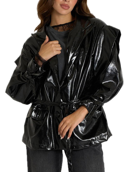 Giacca 100%pu  - Nero