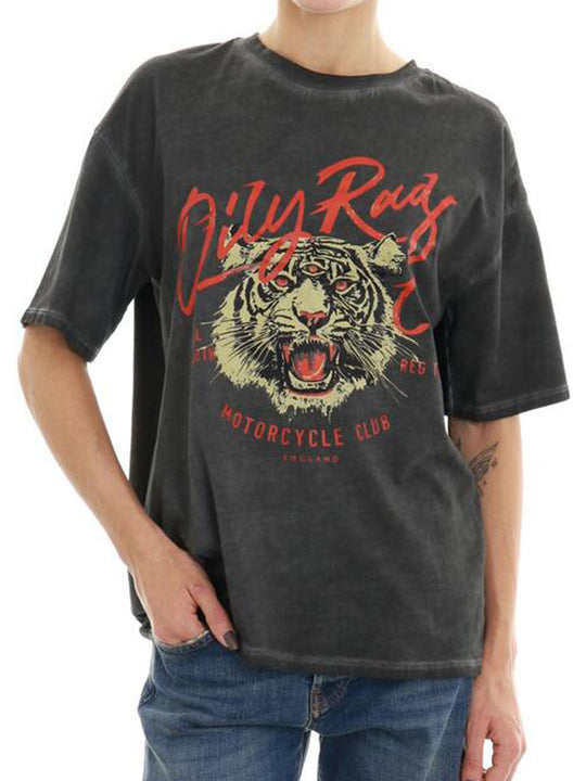 T-shirt Stampa Tigre - Nero