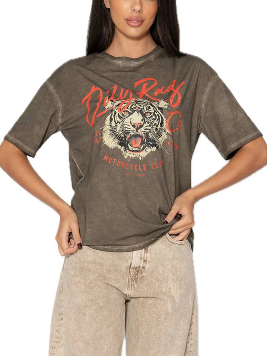 T-shirt Stampa Tigre - Moro