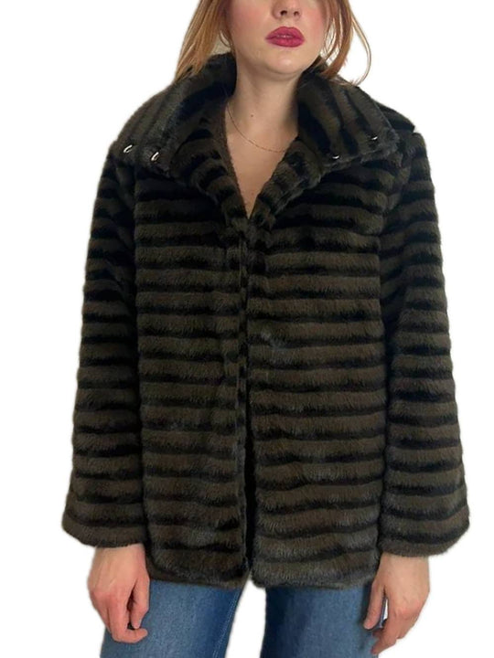 Pelliccia Con Rever E Ganci - Moro