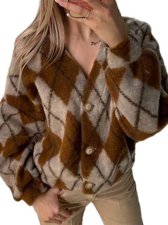 Cardigan Over Spalla Scesa - Coccio Burro