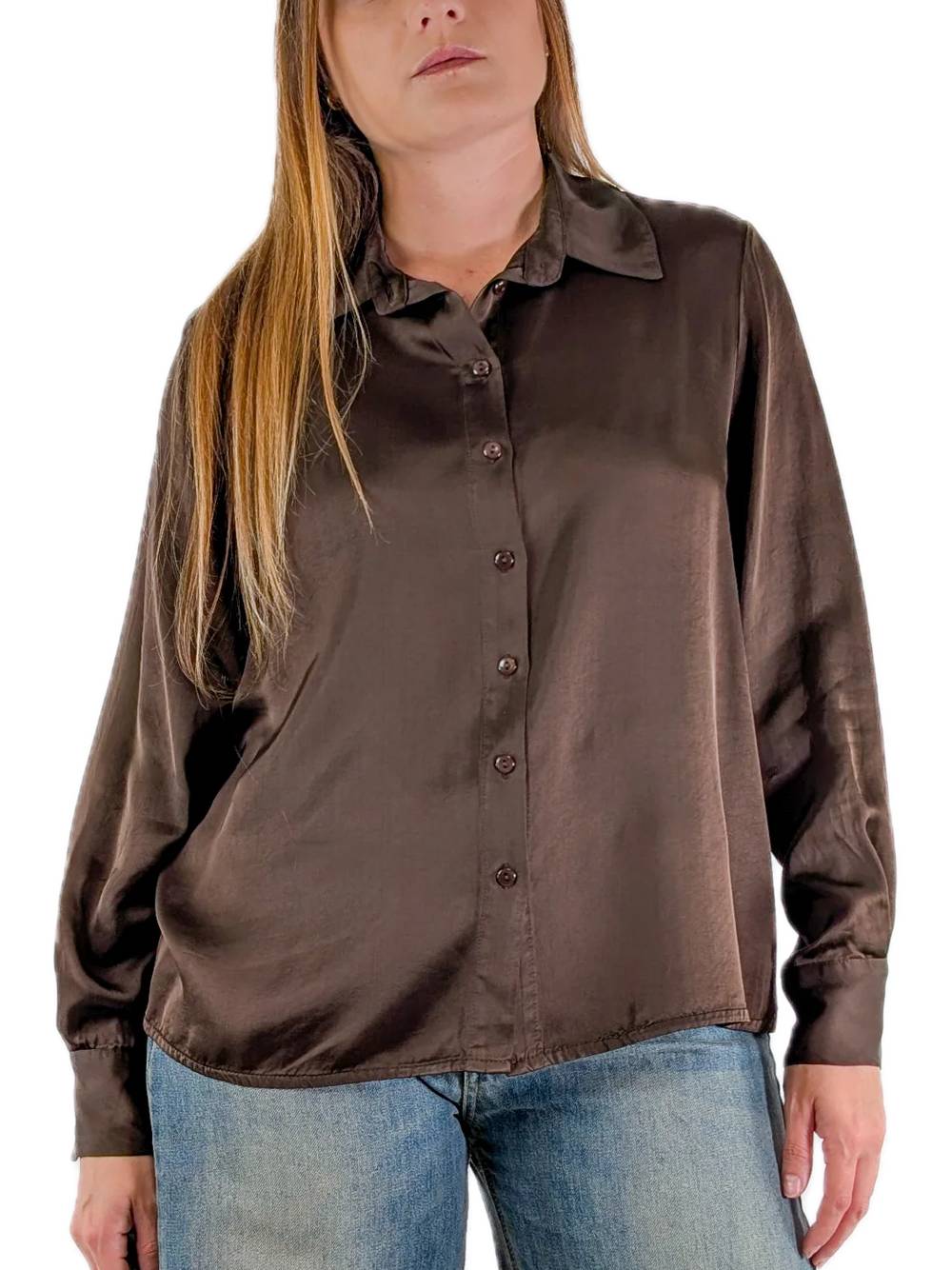 Camicia Raso Pesante - Puce — 1