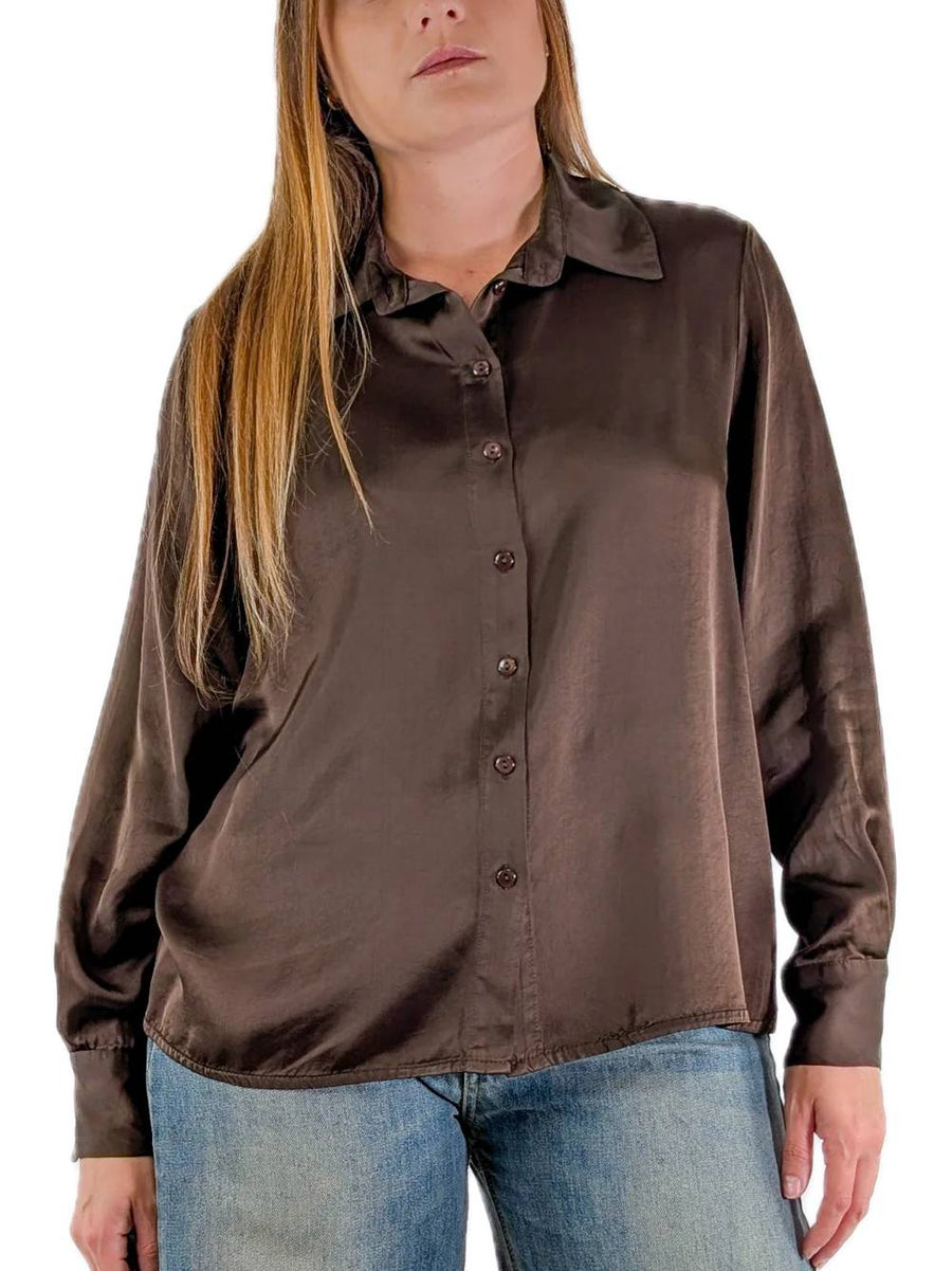 Heavy Satin Shirt - Puice