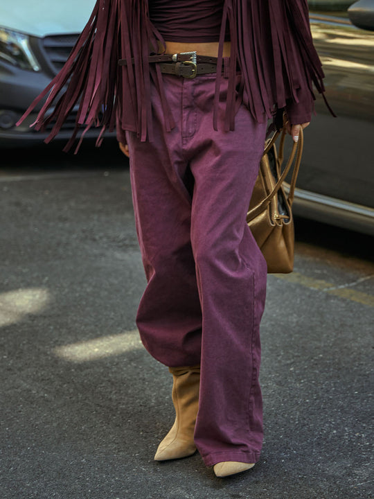 Pantalone Cintura - Borgogna