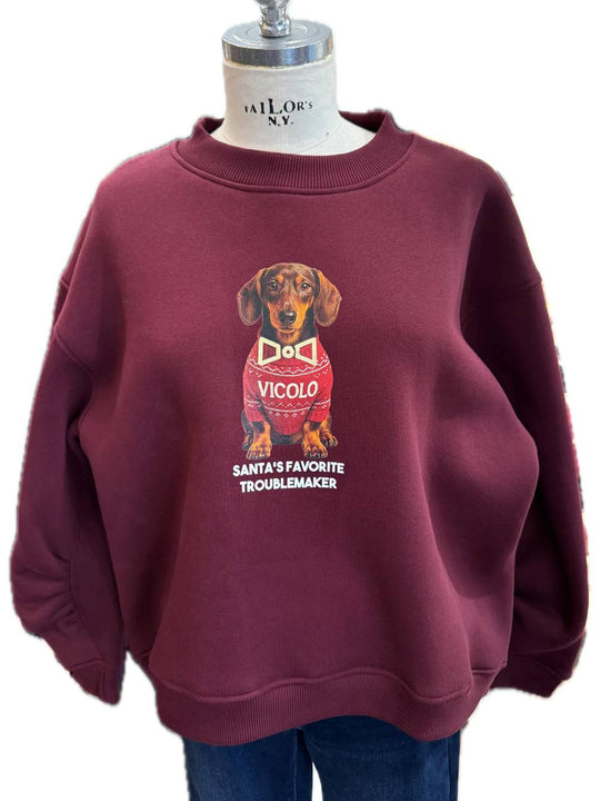 Felpa Bassotto - Bordeaux