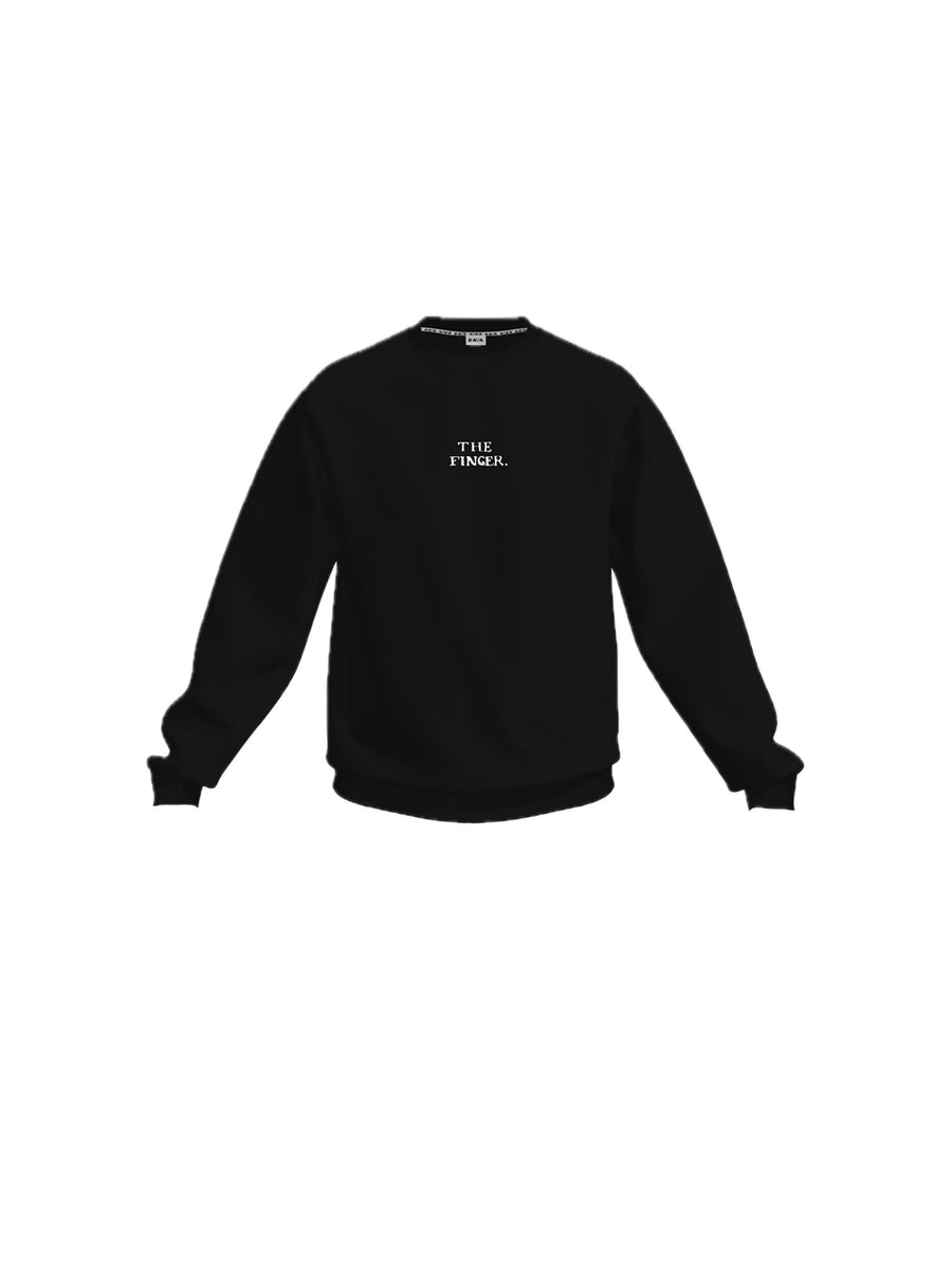 Felpa Girocollo The Finger - Nero — 2