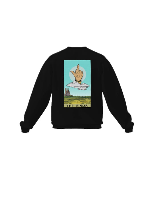 Felpa Girocollo The Finger - Nero