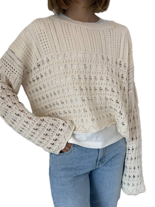 Maglia Apertura Dietro - Burro