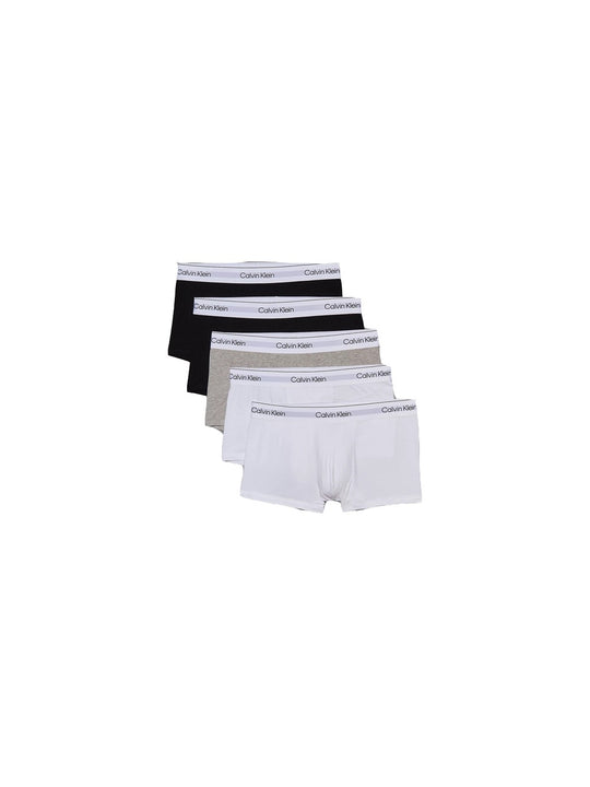 Low Rise Trunk 5Pk - Black White Black White Grey Heather