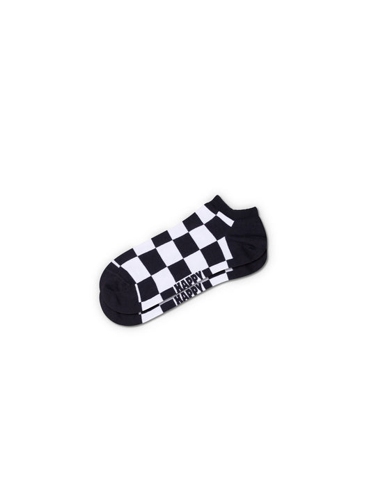 Checkboard Low Sock - Black