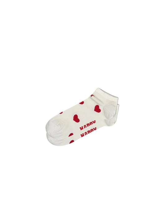 Heart Low Sock - Ivory