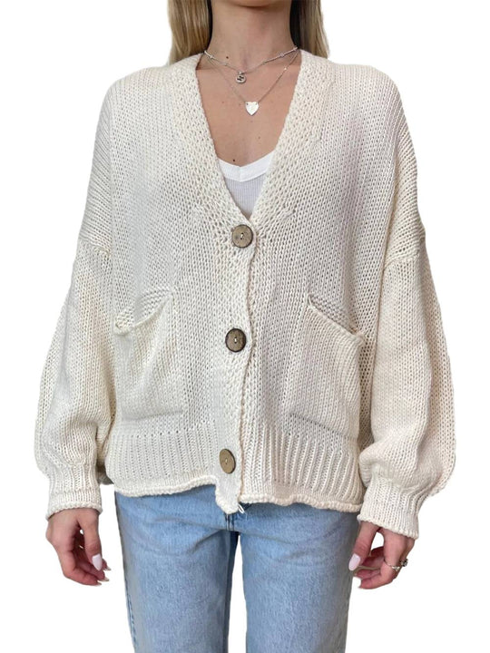 Cardigan Bottoni Tasche - Calce
