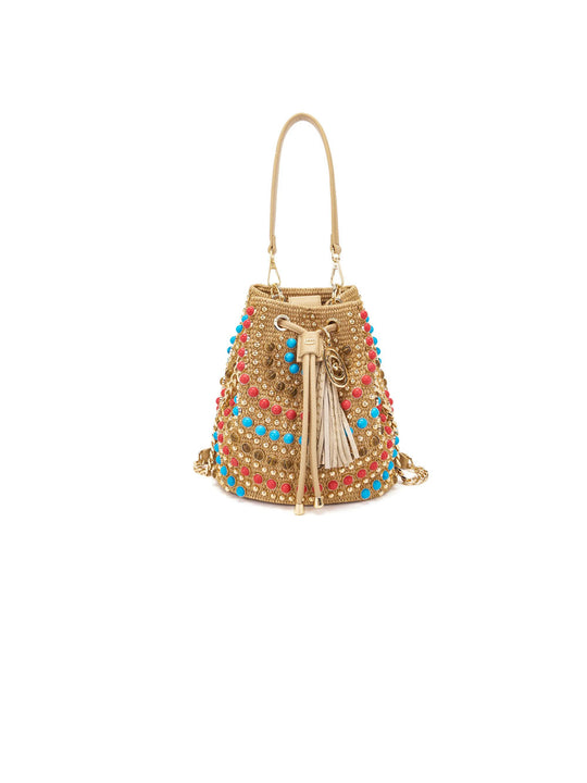 Andromeda Stones Bucket Raphia + Synt. - Natural