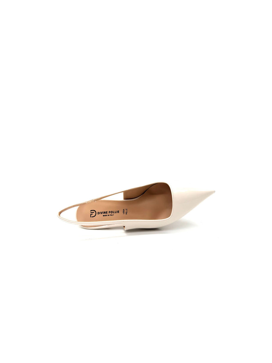 Patent Slingbacks - Ivory — 2