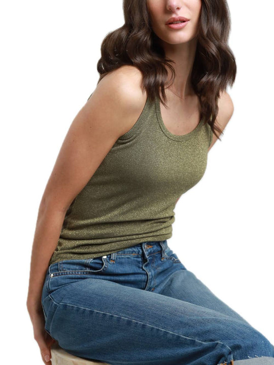 Canotta Lurex - Verde Militare