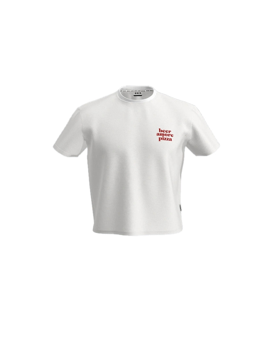 Beer Amore Pizza T-Shirt - White