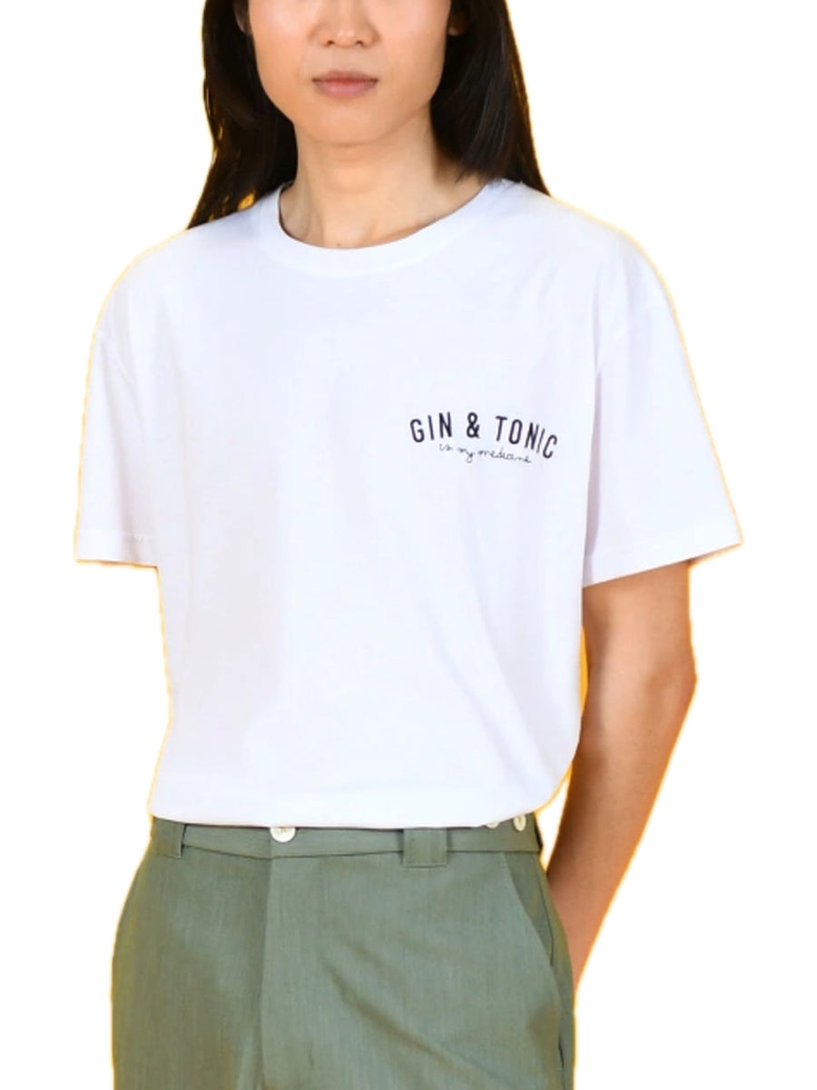 Gin & Tonic Embroidery T-Shirt - White