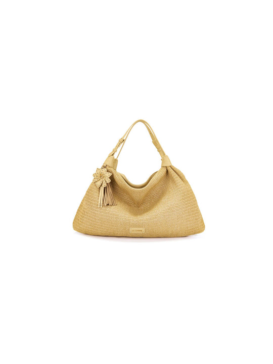 La Plage Soft Shopper Rafia + Synt - Cuoio