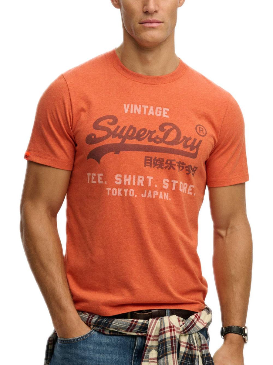 Vl Heritage Relaxed Tee - Rust Orange Marl