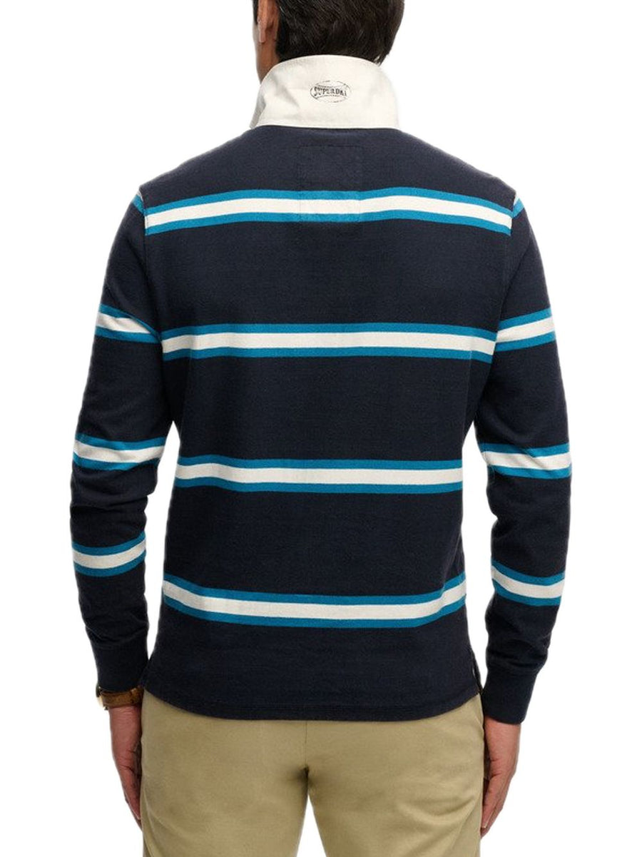 Vintage Athletic Stripe Rugby - Navy Stripe — 2