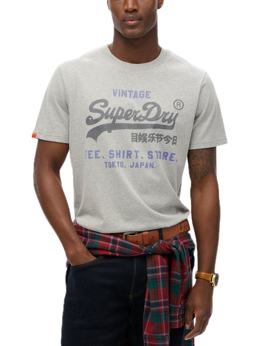 Vl Heritage Relaxed Tee - College Grey Marl