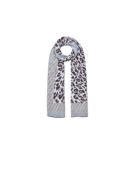Stola Portalogo Animalier - Dusty Blue