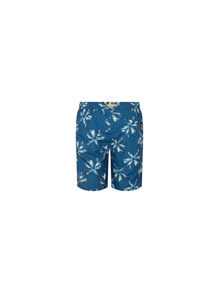 Capri Long Pocket Boxer - Teal Hawaii — 2