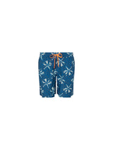 Capri Long Pocket Boxer - Teal Hawaii