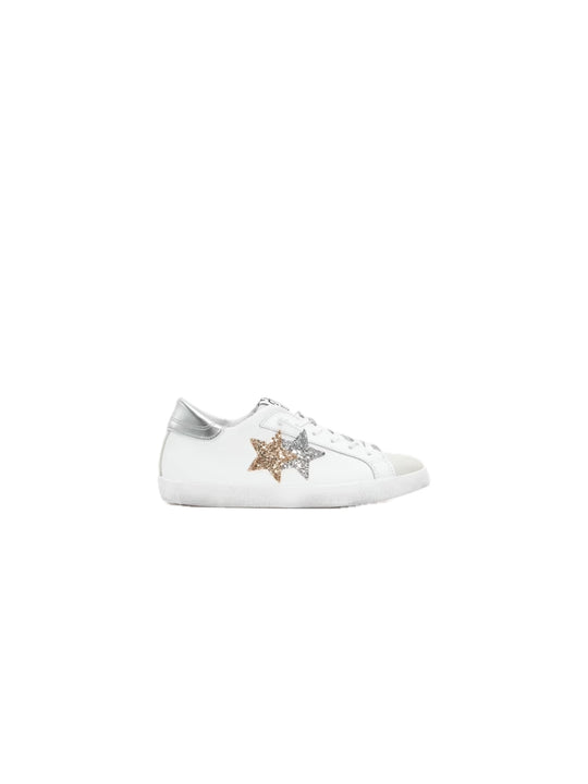Sneakers Prime Star - Bianco/Oro-Argento