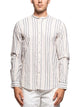 Camicia Coreana Riga Jacquard - Avorio