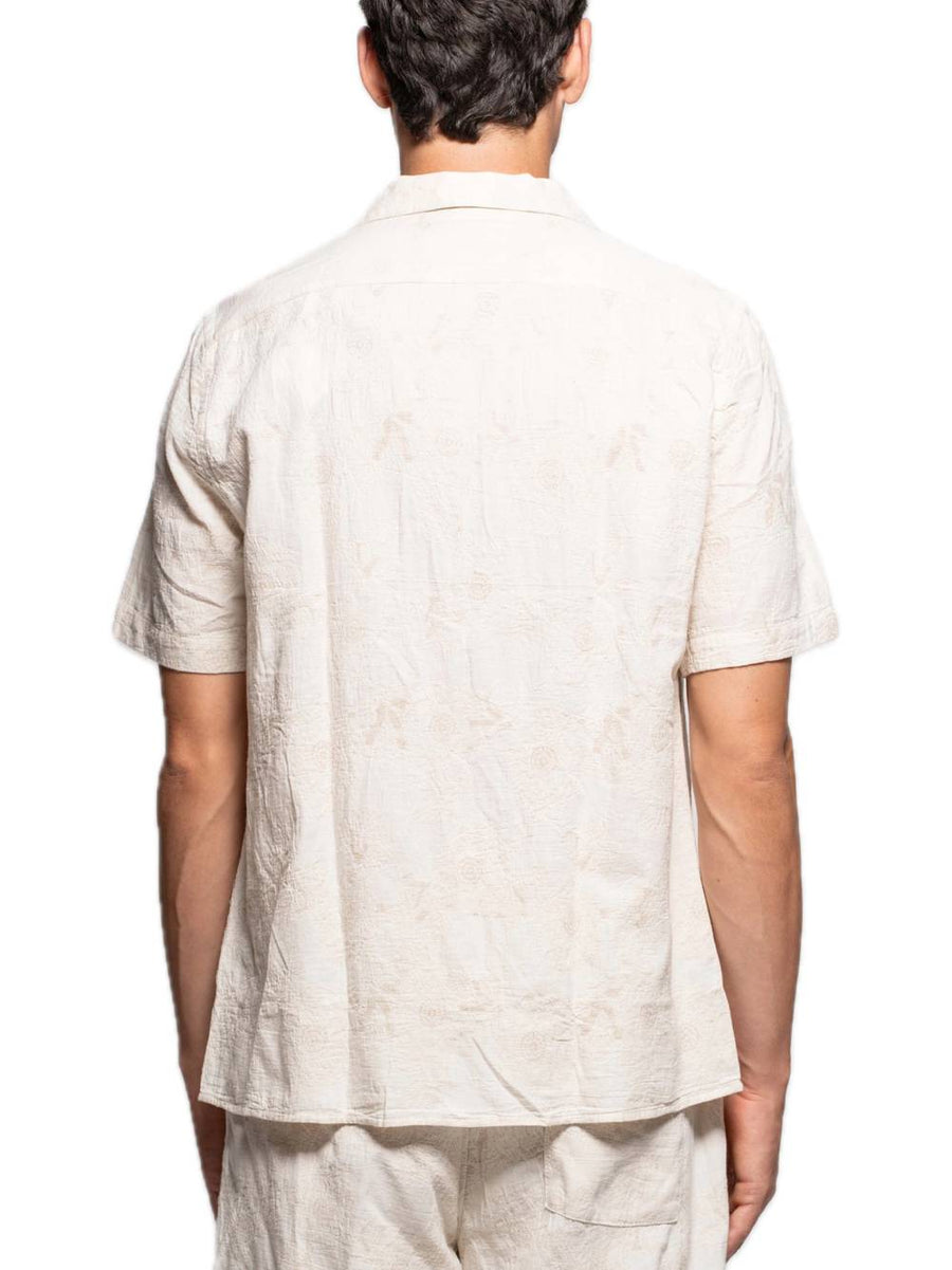 Camicia M/M Jaquard Co/Li - Avorio — 2