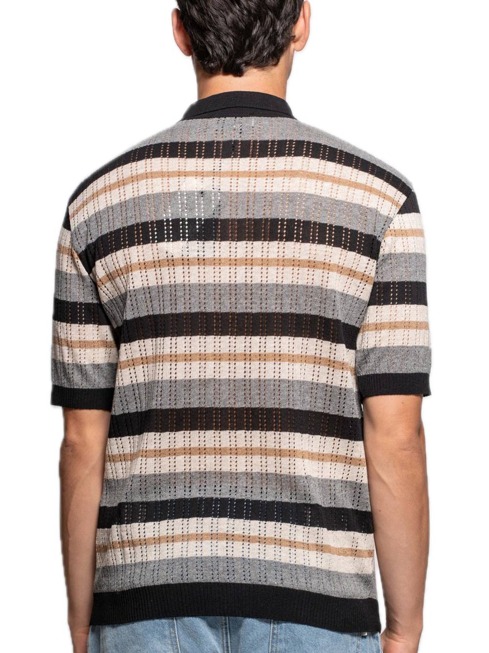 Camicia Maglia M/M Righe - Nero/Lino — 2