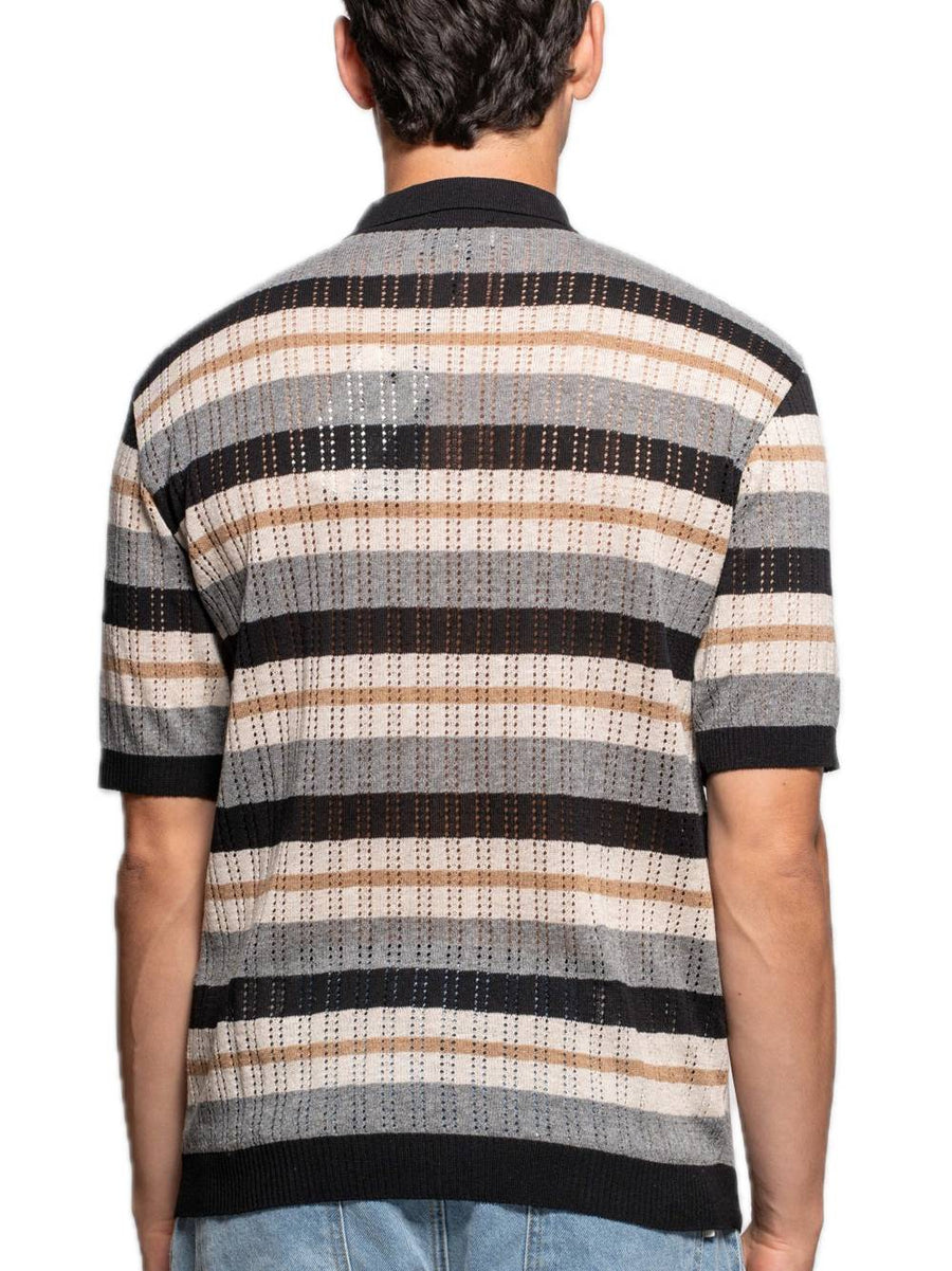Camicia Maglia M/M Righe - Nero/Lino — 2