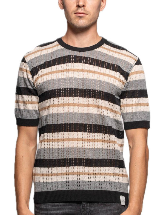 T-Shirt Maglia M/M Righe - Nero/Lino