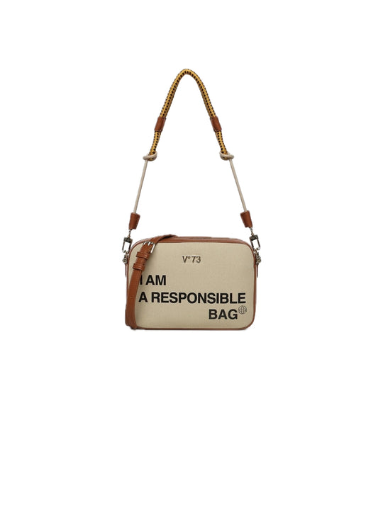 Borsa A Tracolla Responsible - Off White Cuoio