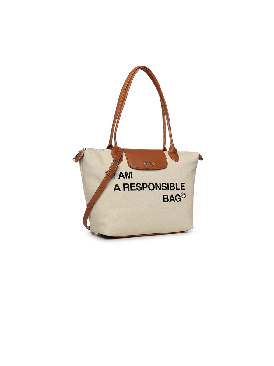 Borsa Responsible - Off White Cuoio — 2