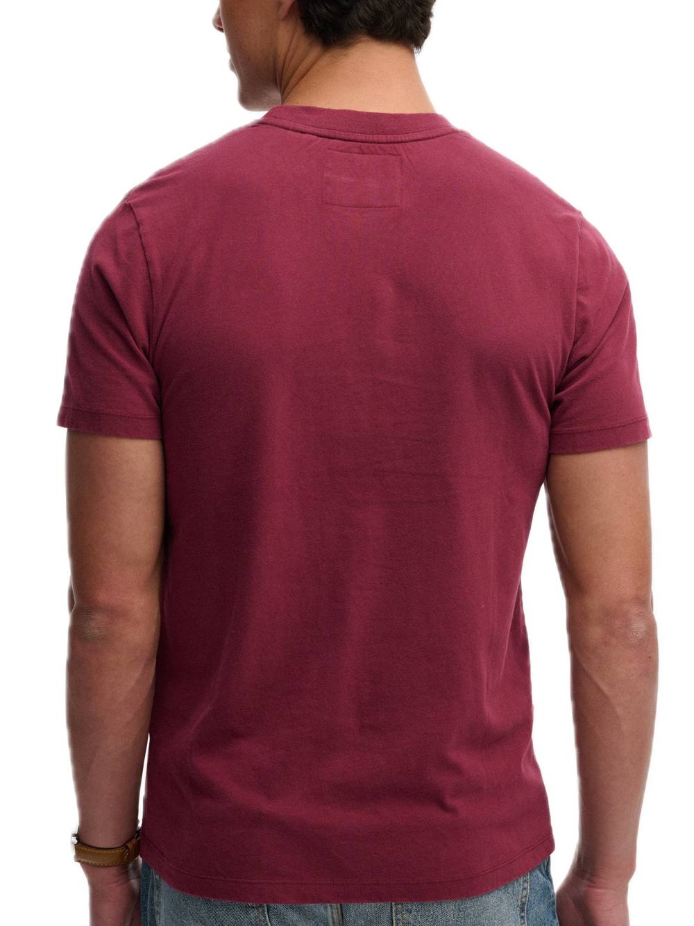 Vintage prep relaxed tee  - tawny port red — 2