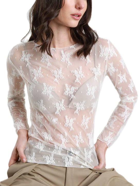 Maglia Pizzo - Latte