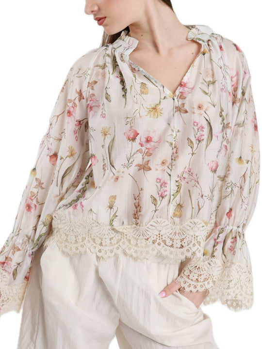 Camicia Macramè - Panna