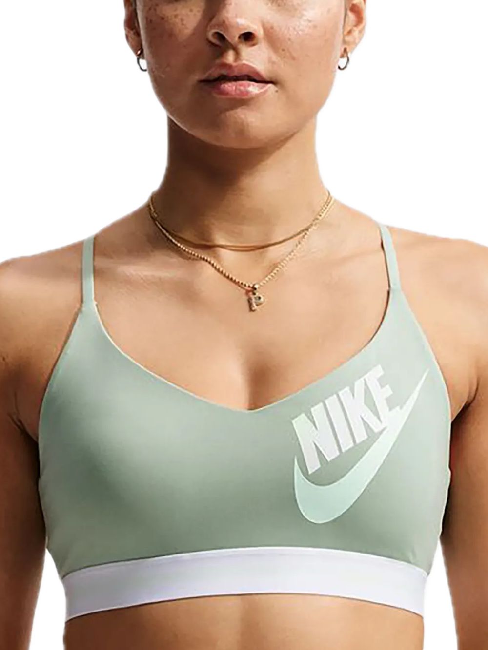 Indy women's light support sports bra - steam white — 1