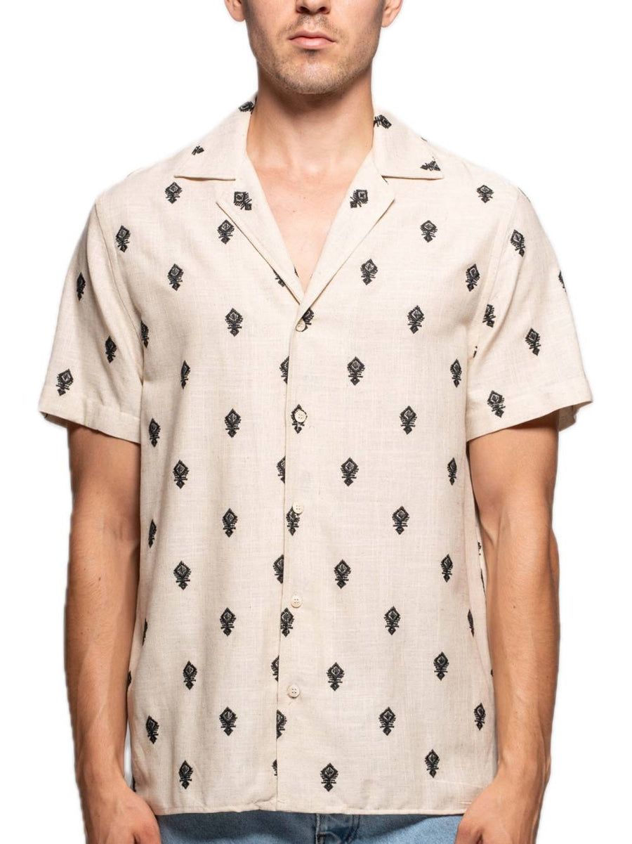 Camicia M/M Ricamo All Over - Beige